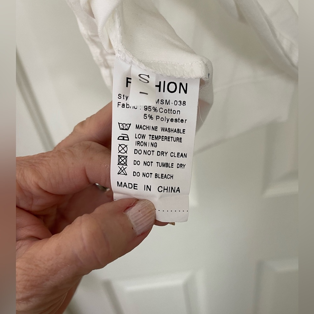 NWT WHITE CROP TUNIC TOP-S - Picture 7 of 14